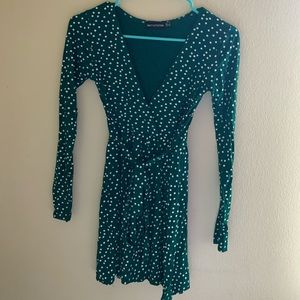New PLT Green Polka Dot Dress